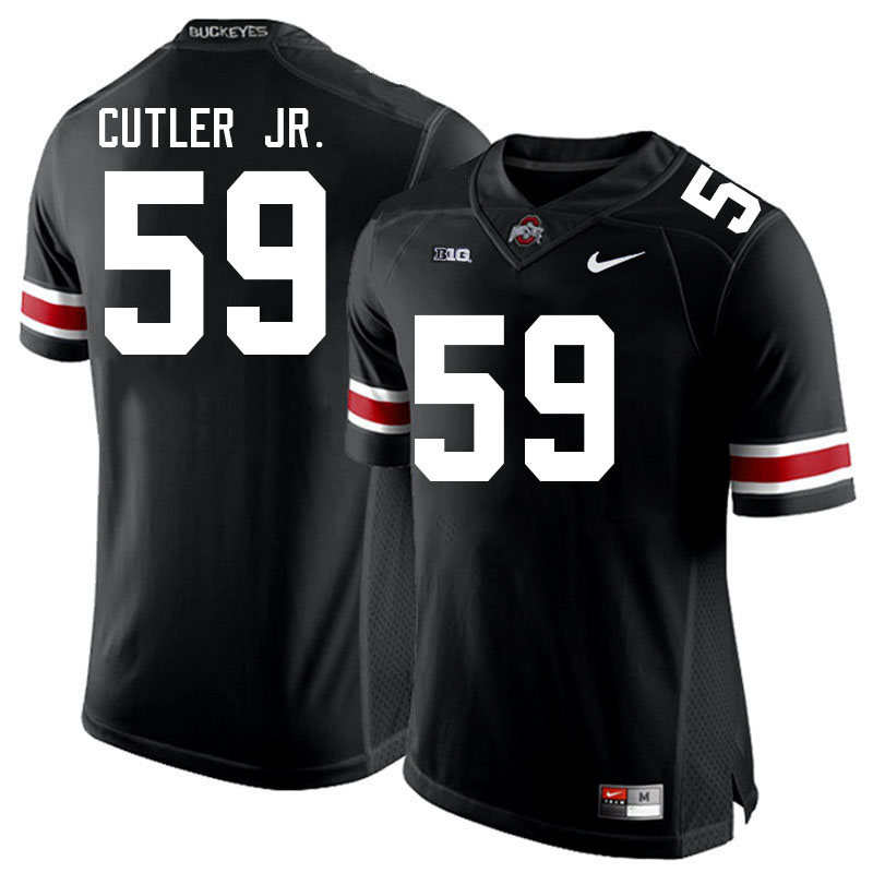 Men's Ohio State Buckeyes #59 Victor Cutler Jr. Black Authentic College Stitched Football Jersey 23PX048YK